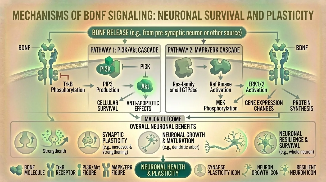 Diagram showing neuropeptide mechanisms in memory and learning pathways